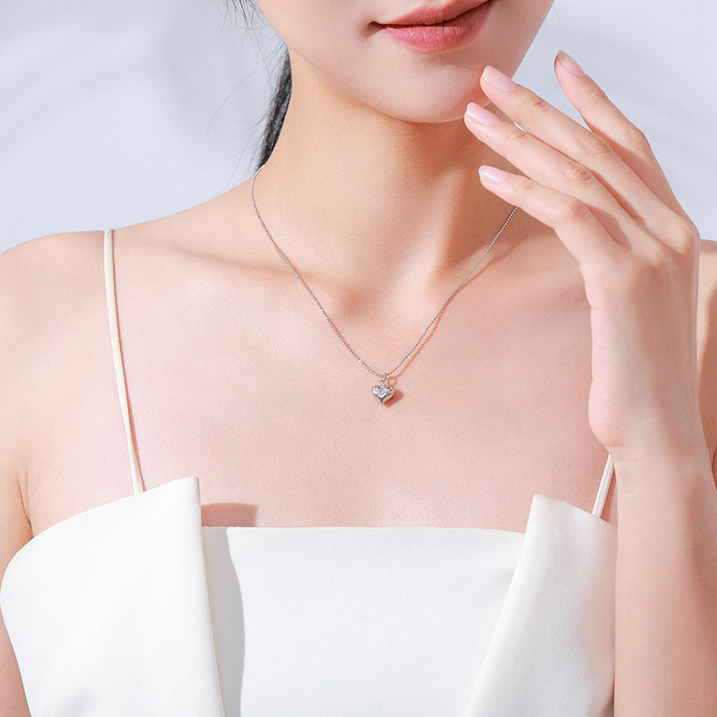 S925 Silver Love Pendant Bead Necklace For Women – Jewelry Gift Ideas — 1