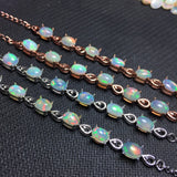 Women's Silver Inlaid Natural Opal Bracelet – Jewelry Gift Ideas — 5