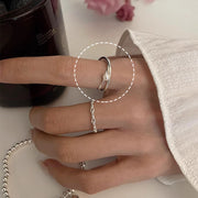 Irregular Double Thin Simple Bracelet Ring – Jewelry Gift Ideas — 6