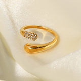 High-grade Micro-set Zircon Geometric Ring – Thoughtful Gifts — 3