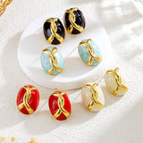 Vintage Egg Surface Enamel Enamel Earrings Women – Gifts for Her — 8