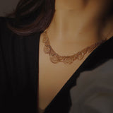 Women's Fashion 18k Gold Lace Necklace – Jewelry Gift Ideas — 1