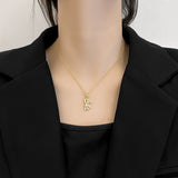 Women's Cute Bear Necklace Design Niche Titanium – Jewelry Gift Ideas — 4