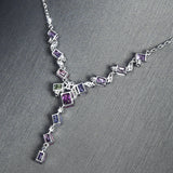 Lavender Diamond Tourmaline Set Chain – Meaningful Gifts — 2