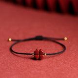 Cinnabar Clover Red Rope Bracelet – Jewelry Gift Ideas — 6
