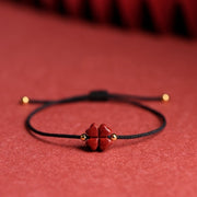 Cinnabar Clover Red Rope Bracelet – Jewelry Gift Ideas — 6