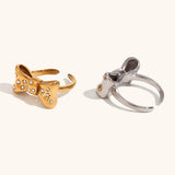 Women's Retro Fashion And Personalized Bow Ring – Stylish Gifts — 5