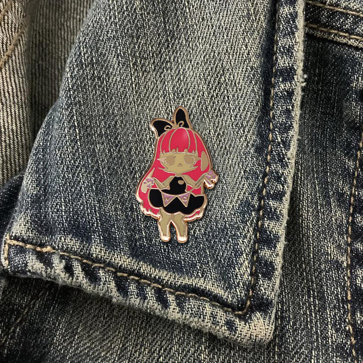 Fashion Cute Cartoon Girl Metal Brooch – Stylish Gifts — 1
