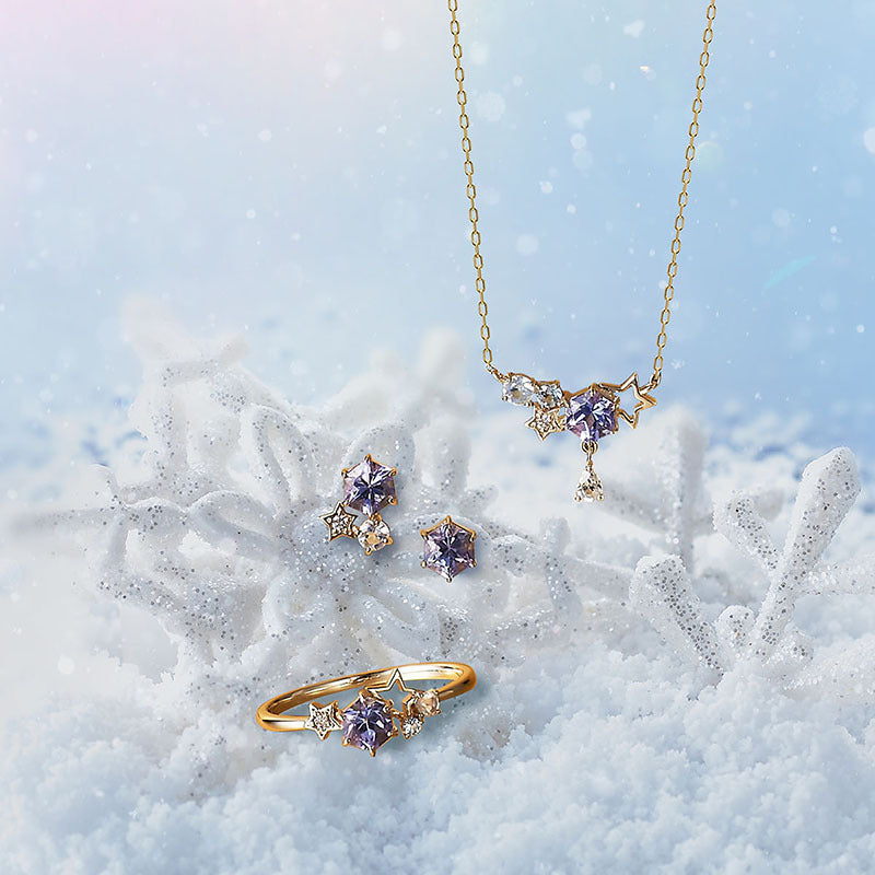 Snow Star Tanzanian Zirconium Moonstone Necklace – Jewelry Gift Ideas — 1