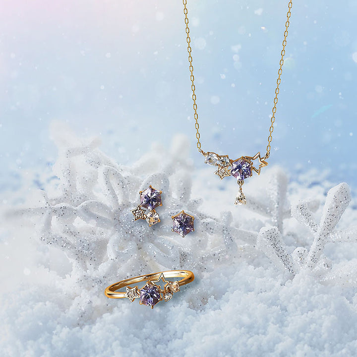 Snow Star Tanzanian Zirconium Moonstone Necklace – Jewelry Gift Ideas — 1