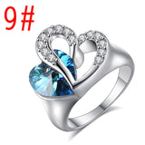 Titanic Sapphire Crystal Heart Of Ocean Ring – Thoughtful Gifts — 6