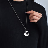 Heart-shaped Stitching Stainless Steel Necklace – Jewelry Gift Ideas — 4