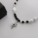 Women's Star Surrounded Black And White Pearl – Jewelry Gift Ideas — 3
