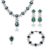 Exaggerated Water Drop Zircon Necklace Earrings – Jewelry Gift Ideas — 5