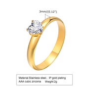 Zircon Gold Ring For Women – Gifts for Her — 5