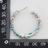 Shining Color Matching Round Ring Earrings – Special Occasion Gifts — 10