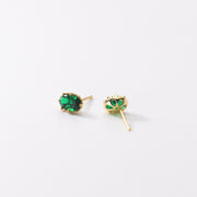 S925 Silver Green Diamond Oval Tori Stud Earrings – Stylish Gifts — 2