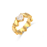 Zircon Ring In Stainless Steel Plated 18K Gold – Holiday Gift Ideas — 7