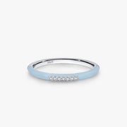 S925 Sterling Silver Blue Enamel Ring – Surprise Gifts — 3
