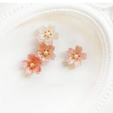 Mini Asymmetric Cherry Blossom Earrings 925 Sterling – Stylish Gifts — 6