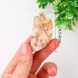 Natural Cherry Blossom Agate Crystal Leaf Pendant – Jewelry Gift Ideas — 3