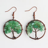 Crystal Gravel Bronze Wire Round Pendant Tree – Jewelry Gift Ideas — 11