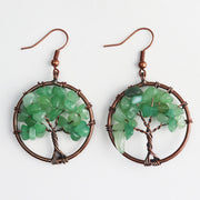 Crystal Gravel Bronze Wire Round Pendant Tree – Jewelry Gift Ideas — 11