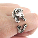 Adjustable Long Ear Pug Vintage Ring – Special Occasion Gifts — 1