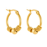 Round Geometric Beaded Earrings Stylish Retro – Practical Gifts — 3