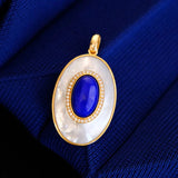 S925 Sterling Silver Inlaid Natural Lapis Lazuli – Jewelry Gift Ideas — 5