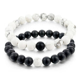 8mm Matte Black Frosted White Turquoise Couple – Jewelry Gift Ideas — 3