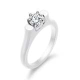Fashion Ceramic Titanium Steel Inlaid Zirconium Ring – Stylish Gifts — 5