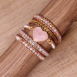 Love Pink Crystal Chip Braided Bracelets Creative – Jewelry Gift Ideas — 5