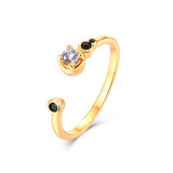 Simple Fashion Natural Black Zircon Female S925 Silver – Stylish Gifts — 5
