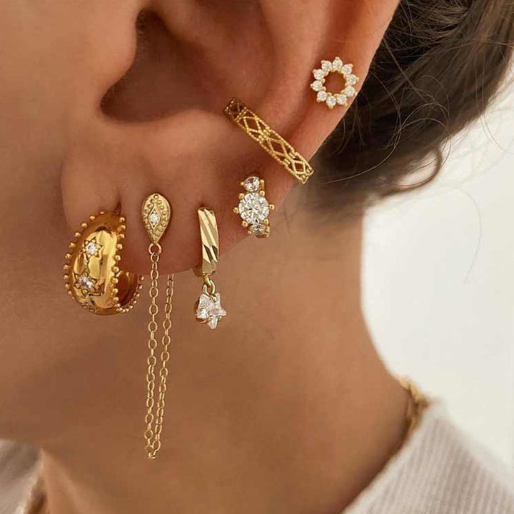 European And American Zircon Ear Clip Eardrops Hours – Practical Gifts — 1