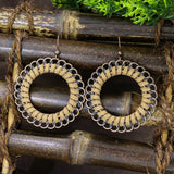 Style Tassel Earrings Female Leaf Circle Metal Leather – Stylish Gifts — 17