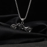Skull Head Flame Motorcycle Necklace – Jewelry Gift Ideas — 5