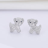 Women's Temperament Cute Dog Shape Diamond Stud – Gifts for Her — 1