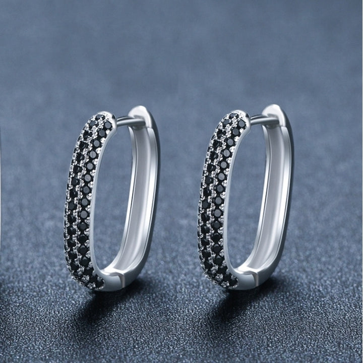 French-style Black Zircon Earrings – Stylish Gifts — 1