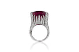 Luxury Ruby Women's Ring Geometric Full Diamond – Gifts for Her — 3