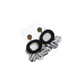 Women's Black And White Contrast Color Geometric Round – Gifts for Her — 4