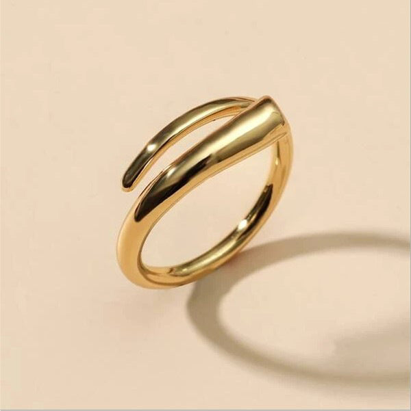 Women's Simple Alloy Geometric Open Adjustable Ring – Gifts for Her — 1