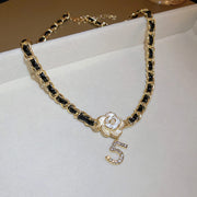 Camellia Crystal Pearl Pendant Necklace Light – Jewelry Gift Ideas — 3