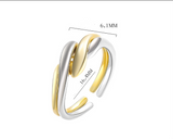 Irregular Water Ripple S925 Silver Ring Women – Gifts for Her — 6