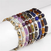 Women's Natural Amethyst Square Bead Bracelet – Jewelry Gift Ideas — 1