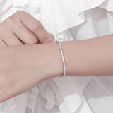 Simple Sterling Silver Bracelet Full Of Diamond – Jewelry Gift Ideas — 5