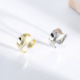 S925 Sterling Silver Ring Irregular Concave Female – Gifts for Her — 3