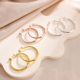Fashion Simple 18K Gold Earrings Exquisite Glossy – Stylish Gifts — 3