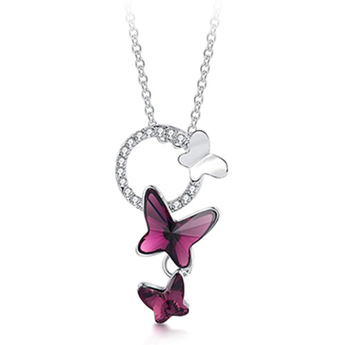 Austrian Crystal Butterfly Pendant Necklace – Jewelry Gift Ideas — 2