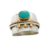 Fashion Jewelry Gold Bead Inlaid Sapphire Ring – Stylish Gifts — 2